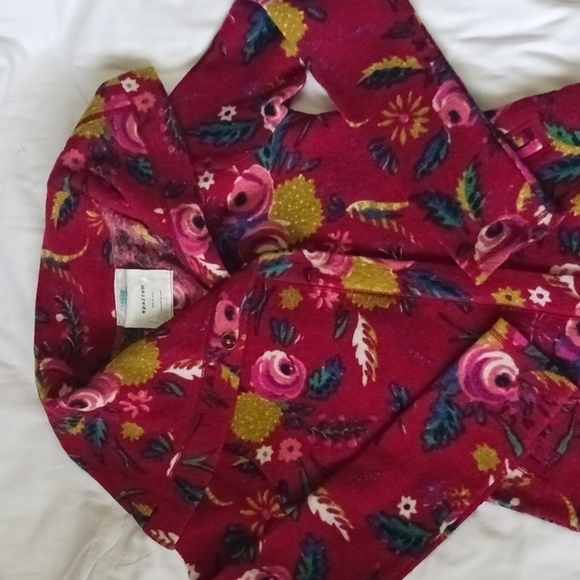 Anthropologie Sparrow Boho Floral Merino Wool Tea House Cardi Jacket, Size XS - Picture 1 of 12
